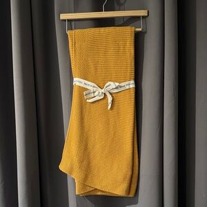 NWT Mustard Knit Baby Blanket